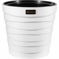 Кашпо Бархан 7,5л белый с вставкой КШ-4364 /8шт/ПП