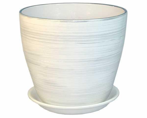 Бутон бел/серебро из 4-х /РС04/391141