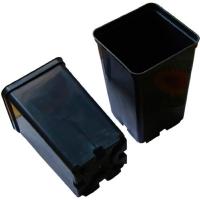 Горшок для рассады 2,1л черный квадратный (Роза) литье 12*12*19,5см КВ12Р