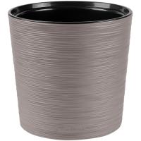 Кашпо La Decoro 15л серый жемчуг с вставкой 