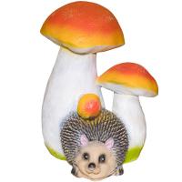 Фигура Гриб тройной с ежиком пластик ПЛ-19