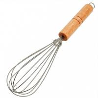 Венчик 30см нерж.сталь ручка дерево ВЕ-1496 /12шт/48шт/Webber