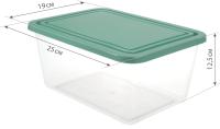Контейнер для пищевых продуктов 4л прямоугольный фисташковый М1455 