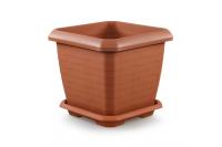 Цветочный горшок Измир 74,3л терракот квадрат с поддоном