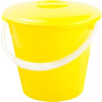 Ведро 6л евро пищевое с крышкой желтое
