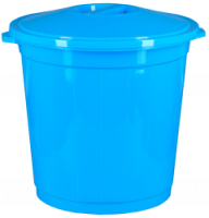 Бак 70л с крышкой голубой 01004