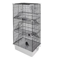 Клетка д/грыз ЭКО 6-х эт РИККИ 42*30*95см разборная светло-серая/43122/Дарэлл