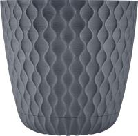 Кашпо Wave D270мм 10л вулканический серый IG650010026 /12шт/ПР