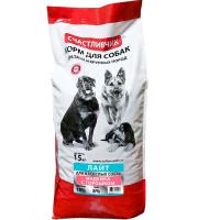 Собаки Счастливчик Лайт индейка с горошком 15кг/4908 ЧЗ