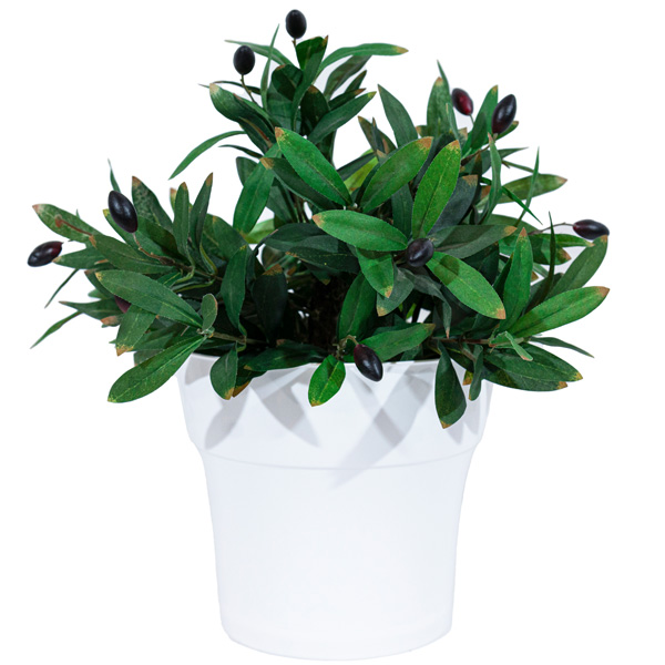 Цветочный горшок Тоскана 3,1л белый с прикрепленным поддоном 5PL0410