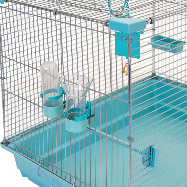 Клетка д/птиц ЛОРА-2 ECO 58*40*88см (укомплект) 2 секции бирюзовая/4611/Дарэлл
