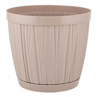 Кашпо Барселона D155 1,8л молочный шоколад с прик. под. IG6230 /16шт/ПР