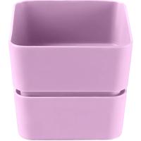 Кашпо квадрат Фиори 0,45л лаванда с под. 9,6*9,6*8,6см 