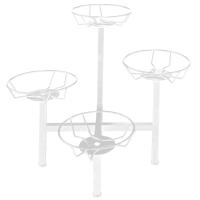 Подставка ЦВЕТНИК 4 горшка МИНИ разборная белая РЗДИ