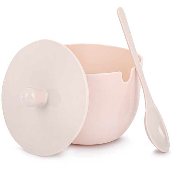 Сахарница Джелли 0,39л с крышкой/ложкой бежевый М8296 /12шт/ Альтерн 