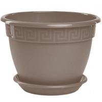 Цветочный горшок Антик 7,2л фраппе с поддоном