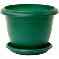 Цветочный горшок Терра 1л зеленый с поддоном