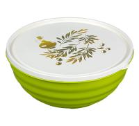 Салатник 3л Тоскана с крышкой оливковый 09037/Арз