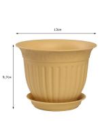 Цветочный горшок Виноград 0,5л кремовый с поддоном 5PL0130 