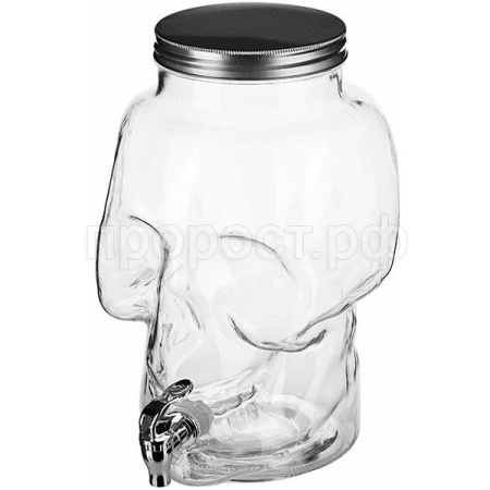 Лимонадник 8,3л "Череп" прозрачный WS1722 /2шт/В