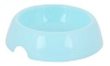 Миска одинарная пластик 0,2л Мур мяу голубая