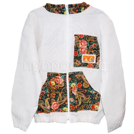 Пчелы Куртка Двунитка яркий орнамент на молнии 48-50р-р /ЧК