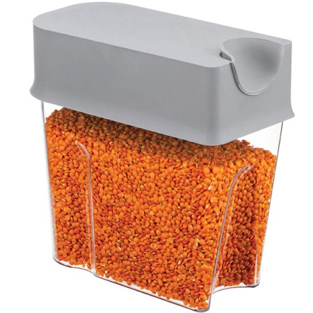 Емкость д/сыпуч. прод. 1,6л ФОЛД смоки М1248 /8шт/М-пласт 