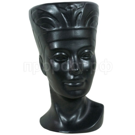 Ваза Голова Нефертити черный 24,5см