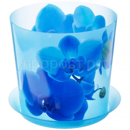 Кашпо для орхидей 1,2л голубая М3105