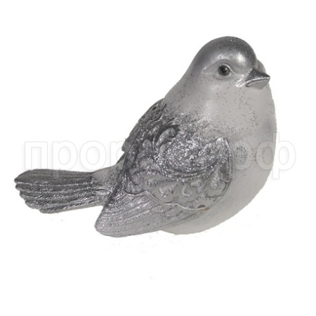 Птичка красивая (серебро) L9W12H9см 626883/W069