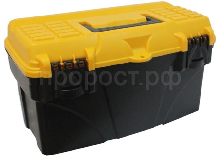 Ящик для инструментов ТИТАН 16  черный с желтым М2931