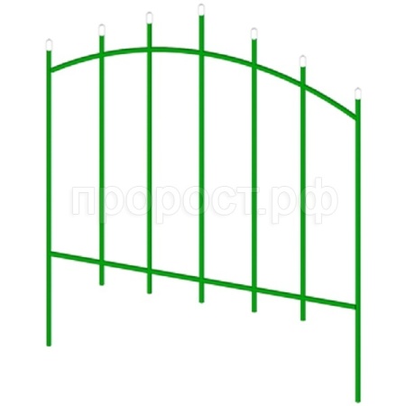 Забор металлический "Вертикаль" мини 2,75м комп-т (5секций*67*51,5см)