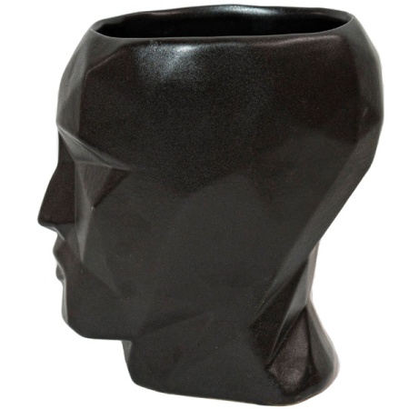 Ваза Голова Кай черный 14см