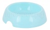 Миска одинарная пластик 0,2л Мур мяу голубая